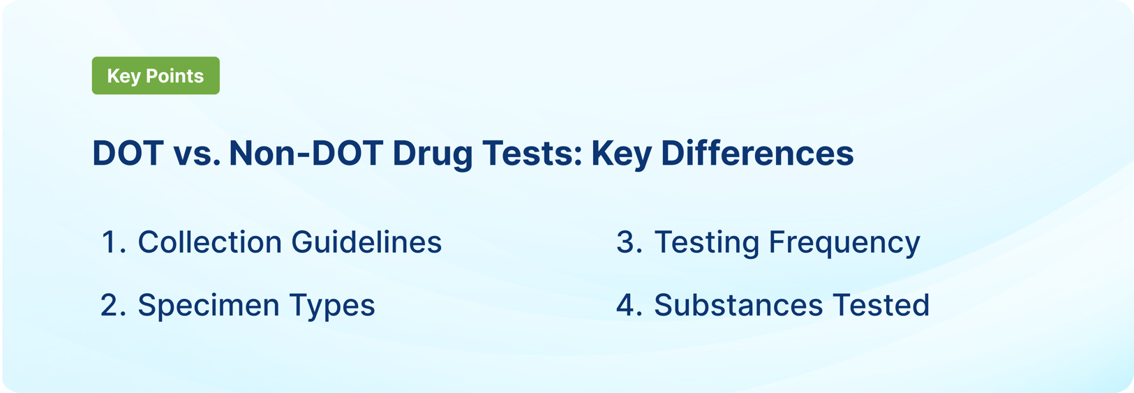The DOT vs. NonDOT Drug Test What Are The Differences?